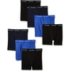 Calvin Klein Men's Cotton Stretch 7-Pack Boxer Brief Medium 3 Black, 2 Blue Shadow, 2 Cobalt Water