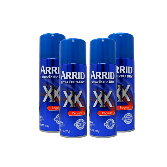 Arrid XX Aerosol Antiperspirant/Deodorant, Regular, 4 oz (4 Pack)