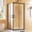 Matte Black with Frosted Glass, variant on KPUY Shower Enclosure 36" x 36" W x 72" H Double Sliding Corner Shower Door Shower Stall with 1/4" Grid Printed Tempered Clear Glass, Matte Black
