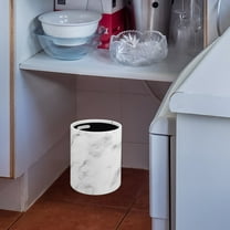 WASHWEPE Trash Can White Plastic 1Pcs 12.4x10.2x10.2in