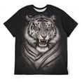 thumbnail image 5 of LAOLIUSN Funny Tiger Printed T-Shirt Animal Graphic Tee Shirt，S-4XL, 5 of 7
