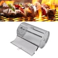 thumbnail image 1 of Panier de Grillade Roulant en Acier Inoxydable Cage de Grill Ronde pour Barbecue Légumes Camping, 1 of 7
