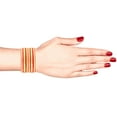 thumbnail image 3 of Efulgenz Indian Bangle Set Traditional Engraved Gold Tone Acrylic Bracelet Bangle Jewelry for Women (6 Pcs) Size-2.8, Red, 3 of 4