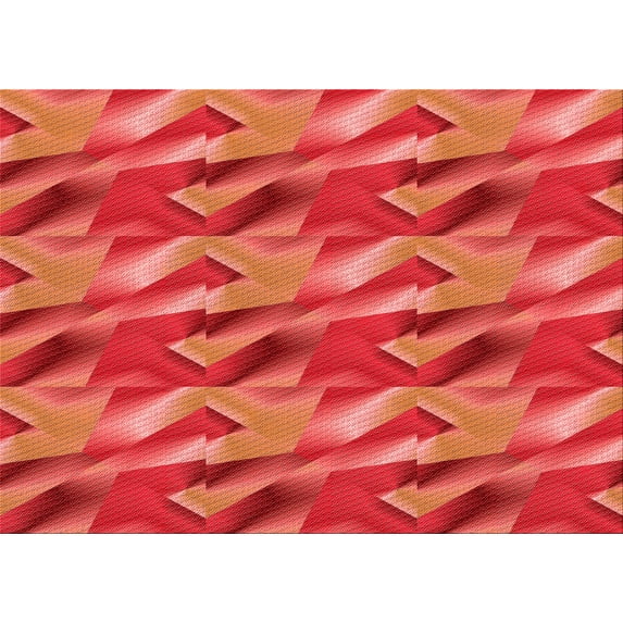 Ahgly Company Machine Washable Indoor Rectangle Transitional Bright Orange Area Rugs, 2' x 4'