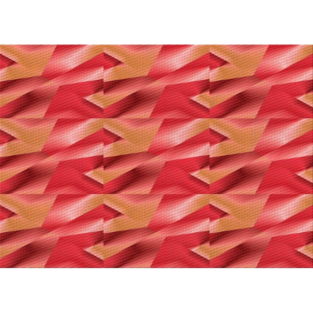 Ahgly Company Machine Washable Indoor Rectangle Transitional Bright Orange Area Rugs, 5' x 8'