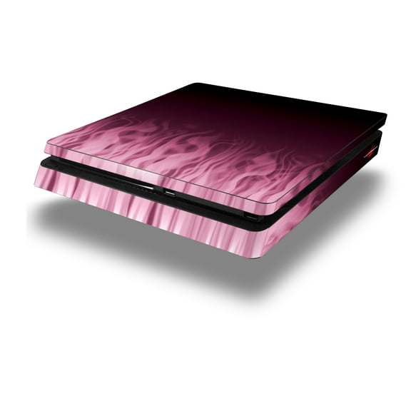 Vinyl Decal Skin Wrap compatible with Sony PlayStation 4 Slim Console Fire Pink (PS4 NOT INCLUDED)