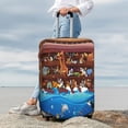 thumbnail image 3 of Lsque Animals On Noah's Ark2 Printed Luggage Cover, Travel Luggage Protector,Scratch and Dirt Resistant, Fits 18-32 Inch Luggage - Large, 3 of 9