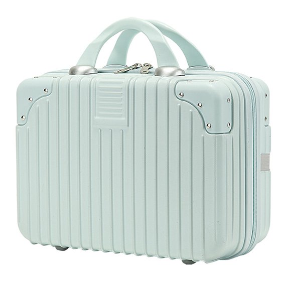 HOMEMAXS  Cosmetic Train Cases Makeup Toiletry Bag Luggage Miss Travel Sky-blue