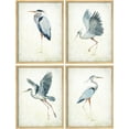 thumbnail image 4 of PixonSign Framed Wall Art Watercolor Heron Bird Collection Posters, Set of 4 Elegant Herons in Various Poses Illustrations Wall Decor, Adhesive Canvas Prints for Home Decor - 12"x16" Natural, 4 of 5