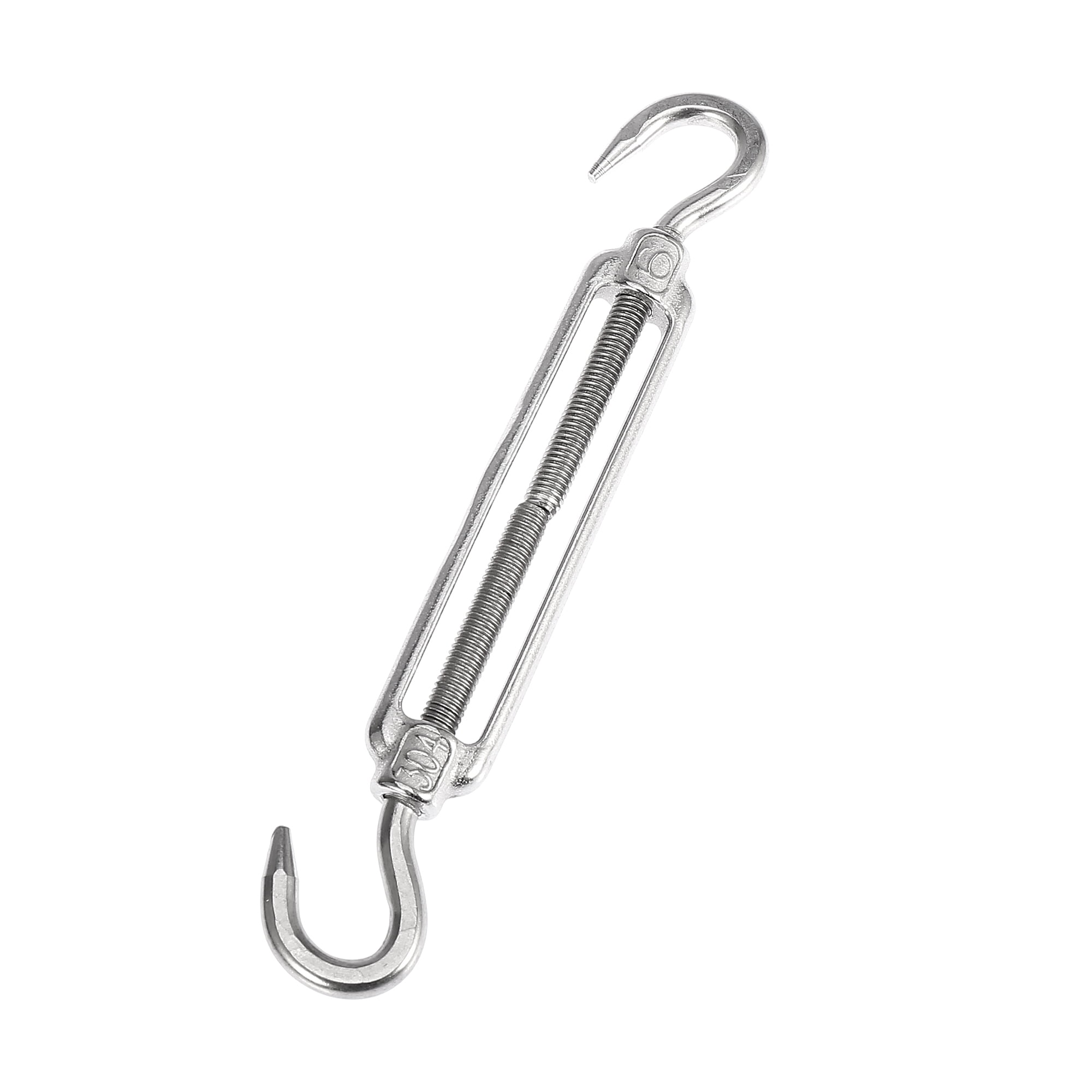 M6 Stainless Steel 304 Hook /& Hook Turnbuckle Wire Rope Tension Pack of 8