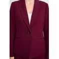 thumbnail image 5 of Le Suit Notched Collar One Button Jacket with Button Hook Zipper Closure Pockets Crepe Pants Suit (T-CABARET / 8P, 5 of 18