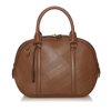 Pre-Owned Burberry Small Orchard Handbag Calf Leather Brown