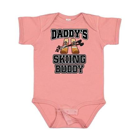 

Inktastic Daddys Skiing Buddy Kids Skis Gift Baby Boy or Baby Girl Bodysuit