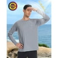 thumbnail image 3 of UPF 50+ Sun Shirts for Men, UV Protection Long Sleeve Swim Shirt, Lightweight Rash Guard for Fishing Hiking Running, 3 of 6