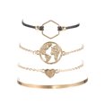 thumbnail image 2 of 4 Pcs/Set Femmes Carte Réglable en Forme de Bracelets Multicouches pour Cadeau d'Amitié, 2 of 5