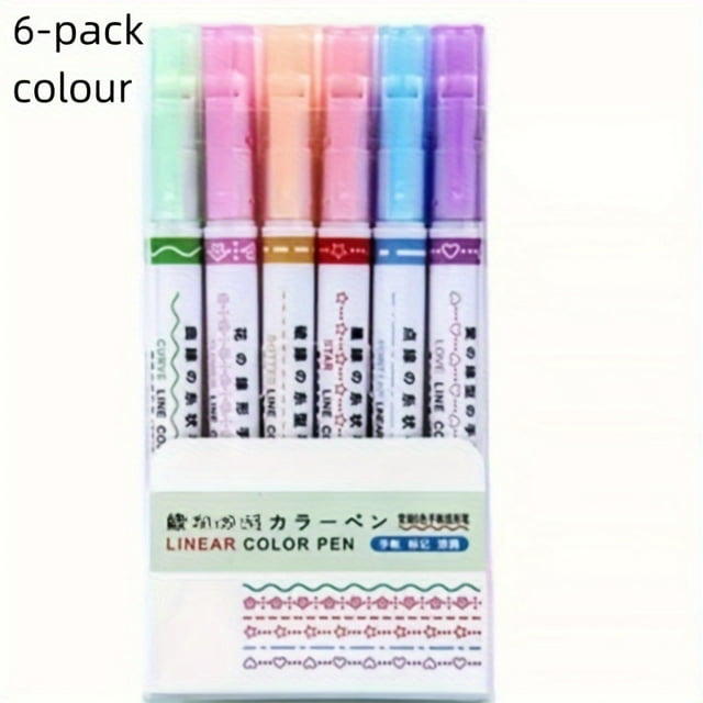 QJUHUNG 6-Pack Flower-Shaped Fine Line Markers PVC Material Essential Office Supplies for Note-Taking and Marking Perfect for Halloween & Christmas Gifts Multifunctional Writing Tools