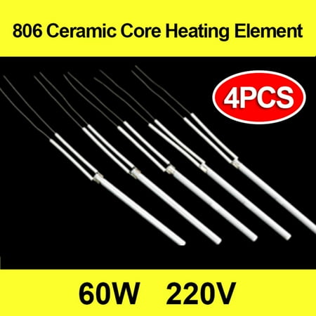 

JUNWELL 4PCS 220V 60W Heater Ceramic Core Heating Element for Thermostat Soldering Iron