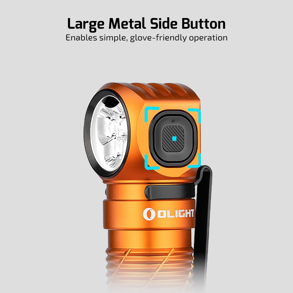 OLIGHT Perun 3 Rechargeable Headlamp Flashlight, 3000 Lumens LED Headlight with Red Light, Waterproof Head Lamp with Headband for Outdoor Camping, Hiking, Working(Orange)