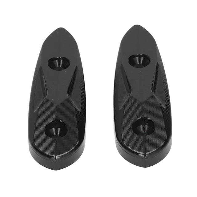 Espejos retrovisores con soporte lateral decorativo, orificio para parabrisas de motocicleta de 105 mm, tapa de orificio para parabrisas, tapa de bloqueo de espejo de motocicleta, estética elegante