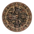 thumbnail image 2 of Unique Loom Saturn Collection Area Rug - Ion (5' 3" Round Black/Cream), 2 of 6