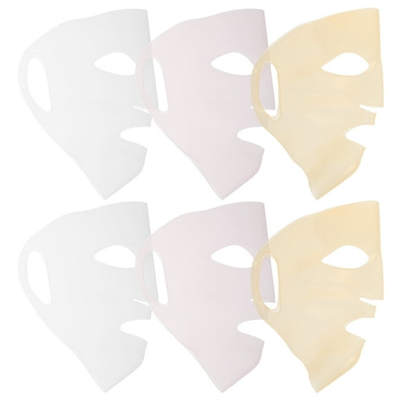 Miangastore 6pcs Silicone Face Mask Covers Reusable Facial Masks Covers Women Facial Masks Covers