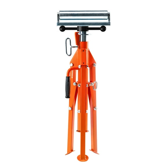 KFFKFF Heavy Duty Roller Stand, 2500 LBS Capacity, Adjustable Height 27.6"-52", Durable Steel Folding Support for Pipes and Wooden Boards