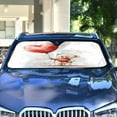 thumbnail image 4 of Qxltty Teddy Bear Holding A Balloon Car Windshield Sunshades Foldable UV Rays Sun Visor Protector Keep Your Vehicle Cool 57×31.5in, 4 of 8