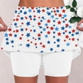 thumbnail image 5 of LevmjiaWomen's High Waisted 5th of July Shorts Patriotic Print Tummy Control Athletic Running Yoga Shorts with Pocket, 5 of 5