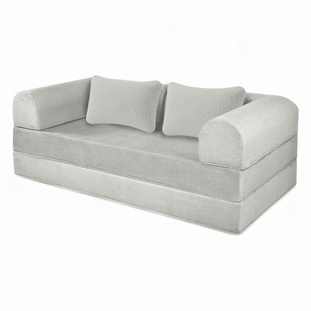 SOFA CAMA TEDDY SMOOTH SILVER.