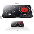 thumbnail image 3 of WUZSTAR Double Cooktop Cooker Electric Digital Touch Countertop Burners 110V, 3 of 10
