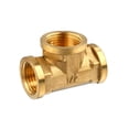 thumbnail image 2 of 1/2 ''3 Vías Conector de Tubería Herramientas de Fontanería Césped Cobre Cola Accesorios hembra en forma de T de latón, 2 of 8