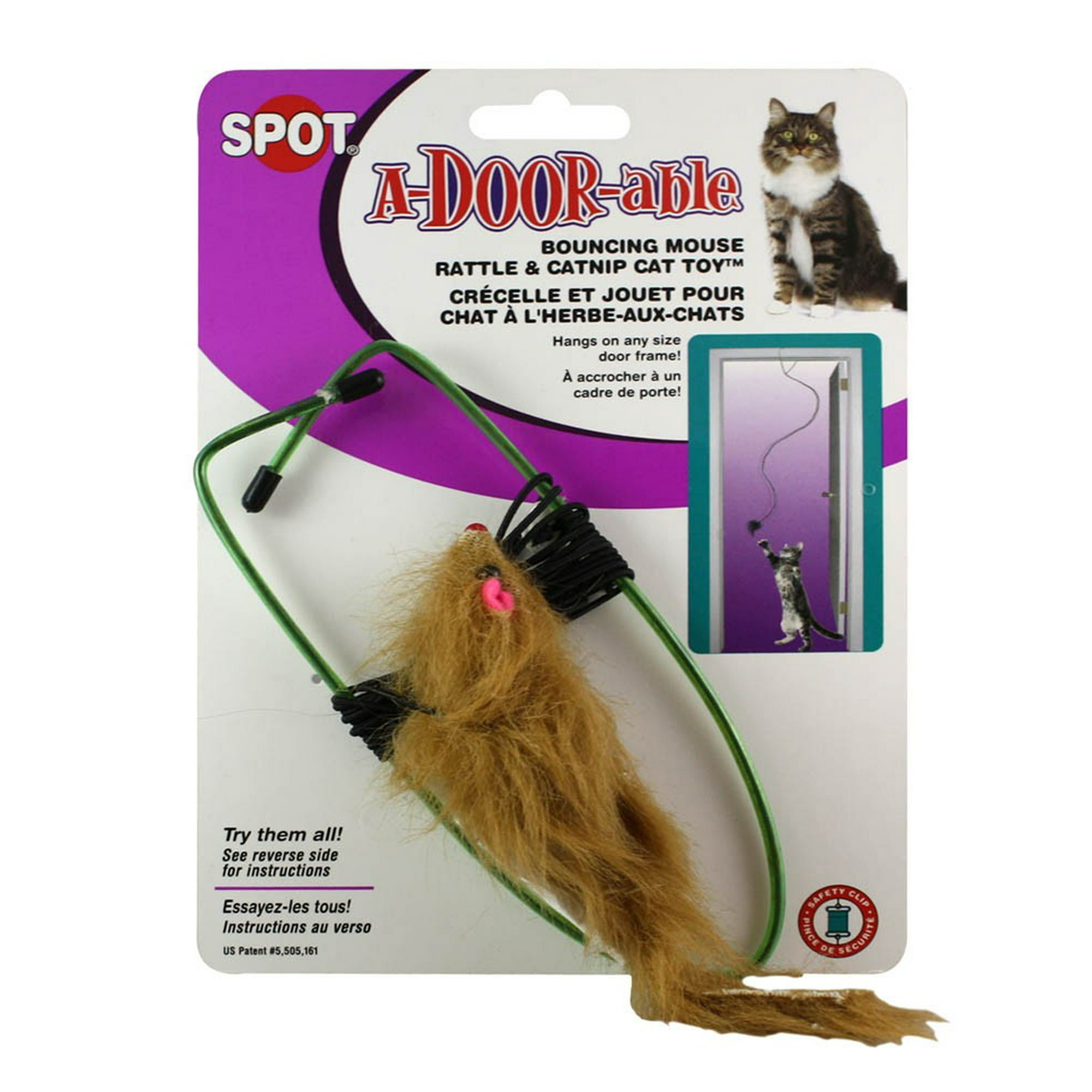 Ethical Pet Spot A-Door-Able Bouncing Mouse Interactive Catnip Cat Toy