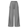 thumbnail image 5 of Ltctricy Baggy Sweatpants for Women Elastic Waist Wide Leg Pants Comfy Loose Lounge Workout Pants with Pockets(Gray,Small), 5 of 7
