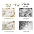 thumbnail image 3 of 30 Inch Faux Fur Christmas Tree Skirt, Golden Feather Pattern White Christmas Tree Decorations Indoor Velvet Sequin Tree Collar Faux Fur Plush Rug Xmas Large Mat Decor Ornaments, 3 of 12
