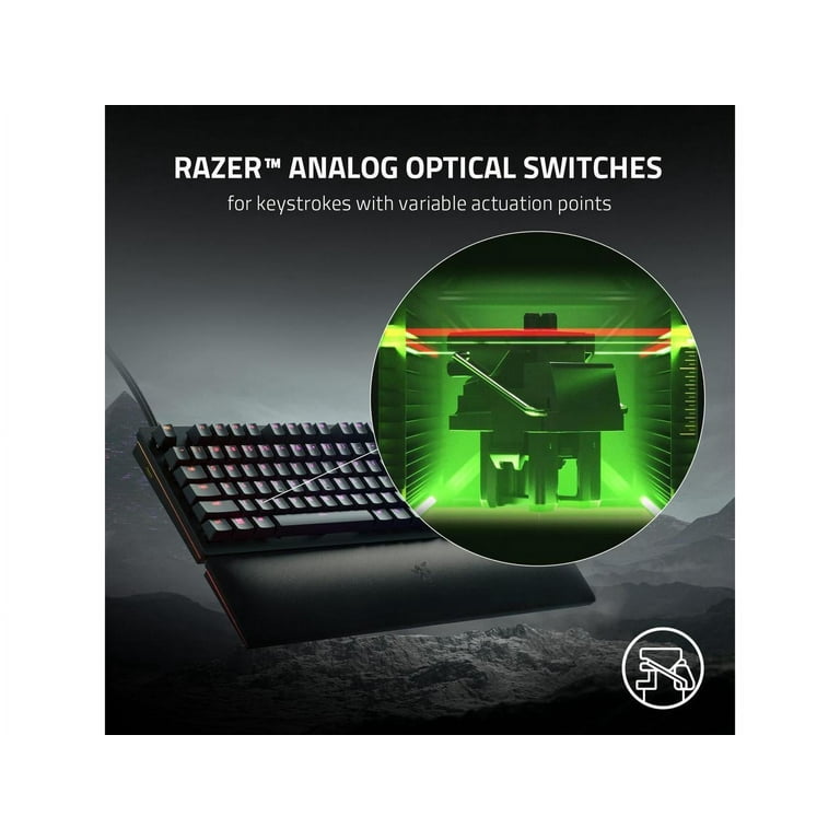 Razer Huntsman V2 Analog - Keyboard - backlit - USB, USB-C - key switch:  Razer Analog Optical Switches 