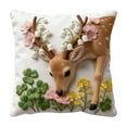 thumbnail image 2 of YiJuHui 3 PC Cute Embroidery Decorative Throw Pillow Cover, 3D Floral Sofa Bedroom Pillowcase, Soft Short Lint Home Decor Accent Pillow for Living Room 17.7in, 2 of 6