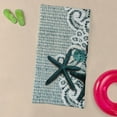 thumbnail image 3 of CafePress - Beach Starfish Blue Burlap - Large Beach Towel, Soft 30"x60" Towel with Unique Design, 3 of 3