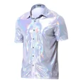 thumbnail image 1 of Camisa De Discoteca Brillante Manga Corta Hombre Casey Kevin, 1 of 8