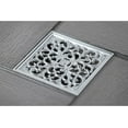 thumbnail image 4 of Kingston Brass BSF9771PN 4 in. Watercourse Scroll Square Grid Shower Drain, Polished Nickel, 4 of 7