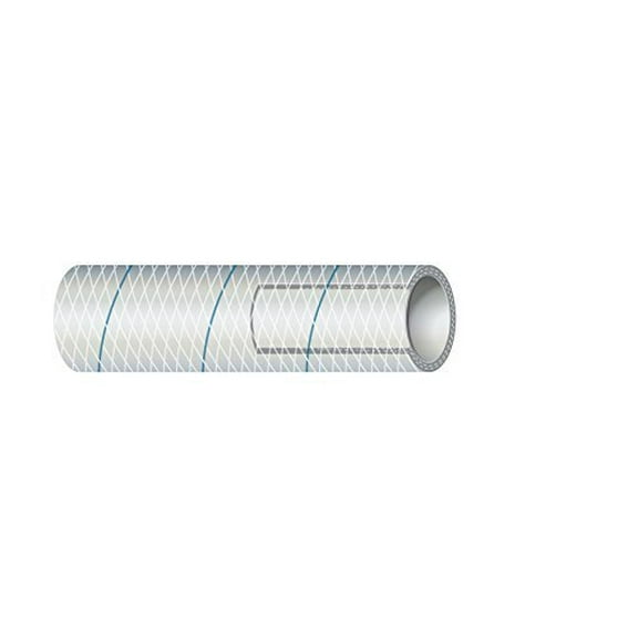 Shields Marine Hose Clear Reinforced Series 164 PVC Tubing with Blue Tracer