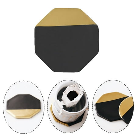 

HOMEMAXS Beverage Coasters for Coffee Table Cup Living Room Decor Black