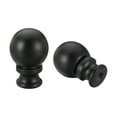 thumbnail image 1 of Uxcell 1.5" Altura de la tapa del pomo de lámpara de aluminio, 2 piezas soporte de tornillo roscado 1/4 27, negro, 1 of 5