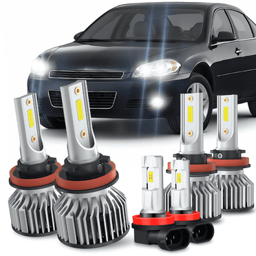 For Chevrolet Impala 2006 2007 2008 2009 2010 2011 2012 2013 H9 H11 High&Low Beam LED Headlights Fog Lights 6pack