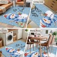 thumbnail image 5 of 2.7'x5' Area Rugs, Christmas Snowman Indoor Outdoor Area Rug for Living Room Bedroom, Xmas Tree Winter Snowflake Blue Washable Bathroom Rugs Kitchen Floor Carpet Mats Home Decor Aesthetic, 5 of 8