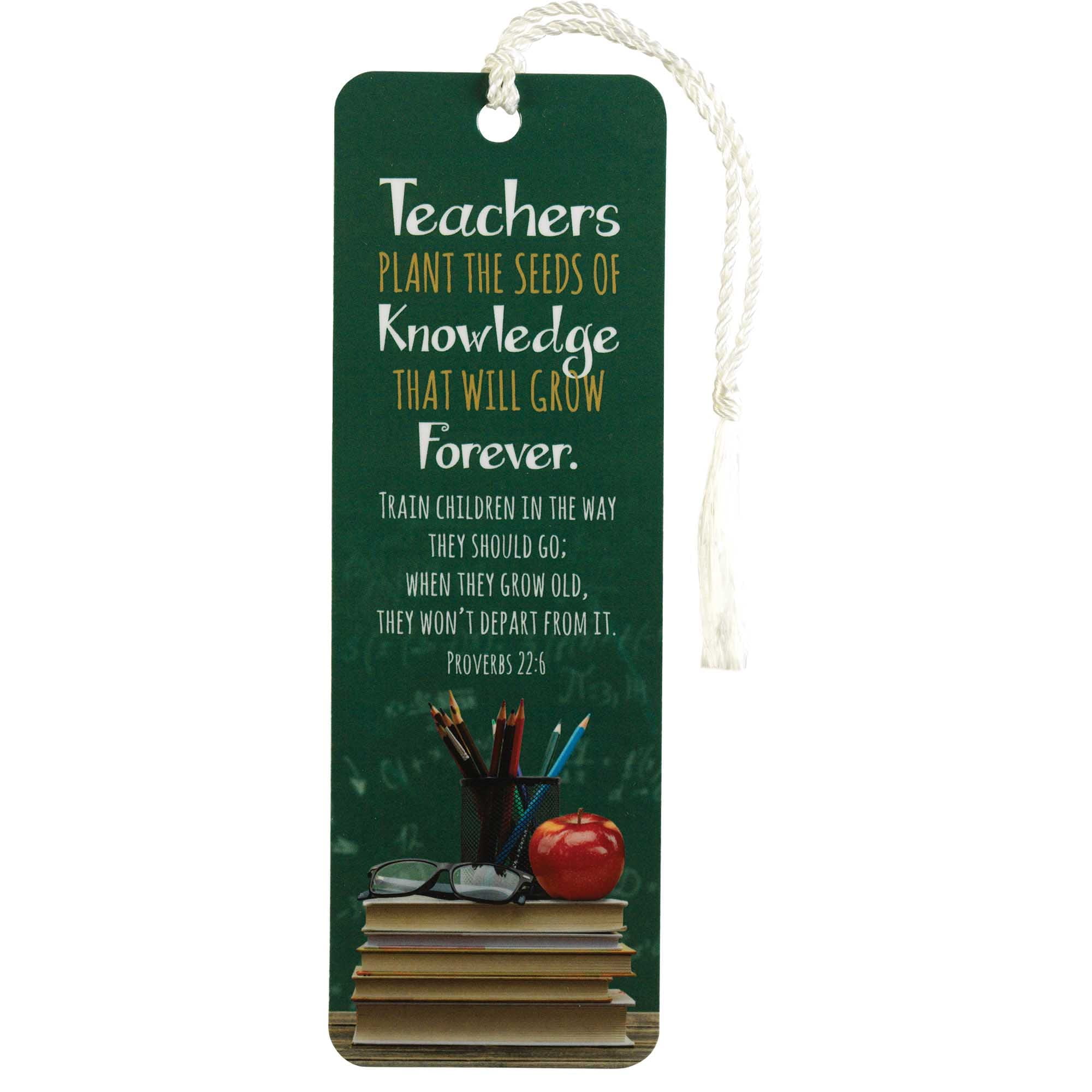 Dicksons Teachers Plant Seeds Knowledge Grow 6 inch Paper Tussled Bookmark Pack of 12