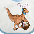 thumbnail image 4 of Inktastic Easter Velociraptor with Bunny Ears Boys or Girls Baby Bib, 4 of 4