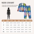 thumbnail image 4 of Fuzoiu Colorful floral Print Women's Long-Sleeved Pajama,Lounge Button Down Nightwear,Womens Notch Collar Pajama Set-Medium, 4 of 7