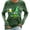 #16-Green, variant on Craaazy Women's St Patricks Day Tops Clover Crewneck Long Sleeve Shirts Gifts