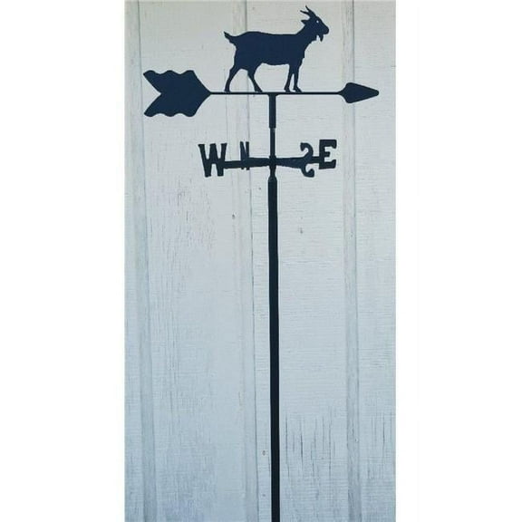 The Lazy Scroll Goat Garden Mount Weathervane