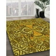 thumbnail image 3 of Ahgly Company Machine Washable Indoor Square Transitional Yellow Area Rugs, 7' Square, 3 of 7
